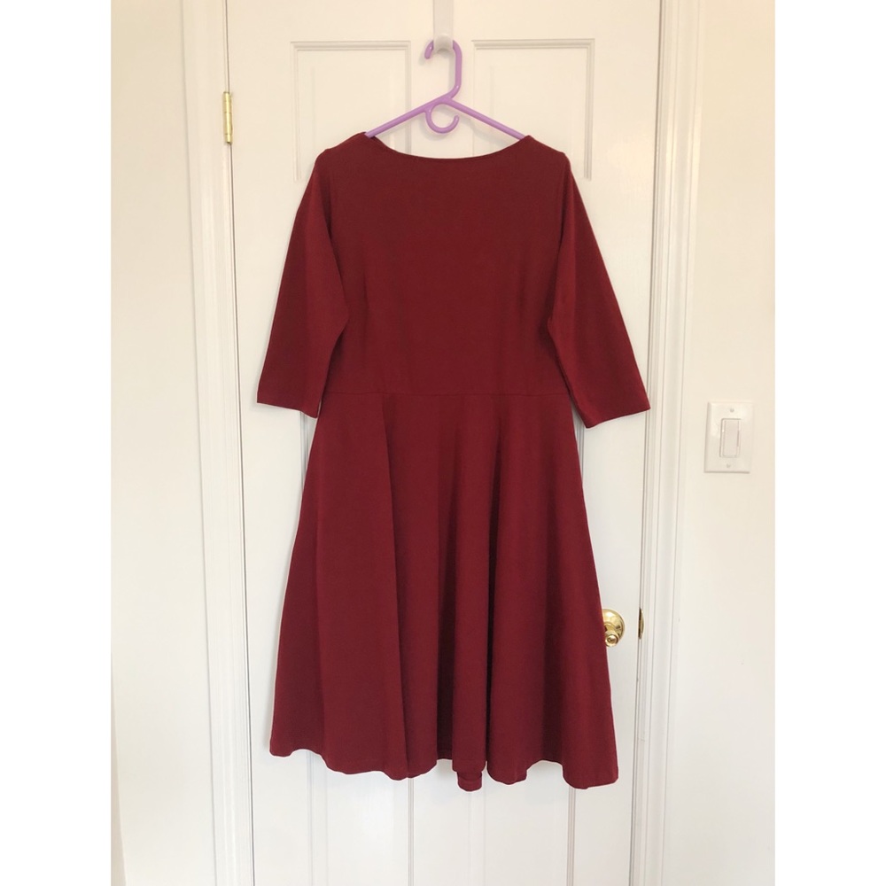 eShakti Boat Neck Elbow-length Dress